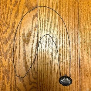 Sterling silver Shell “purse” locket necklace